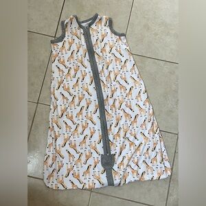 Burt's Bees Baby Giraffe Print Sleep Sack - White and Gray